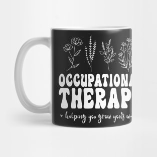 Groovy Aesthetic Floral Occupational Therapy Plaster Colors Mug